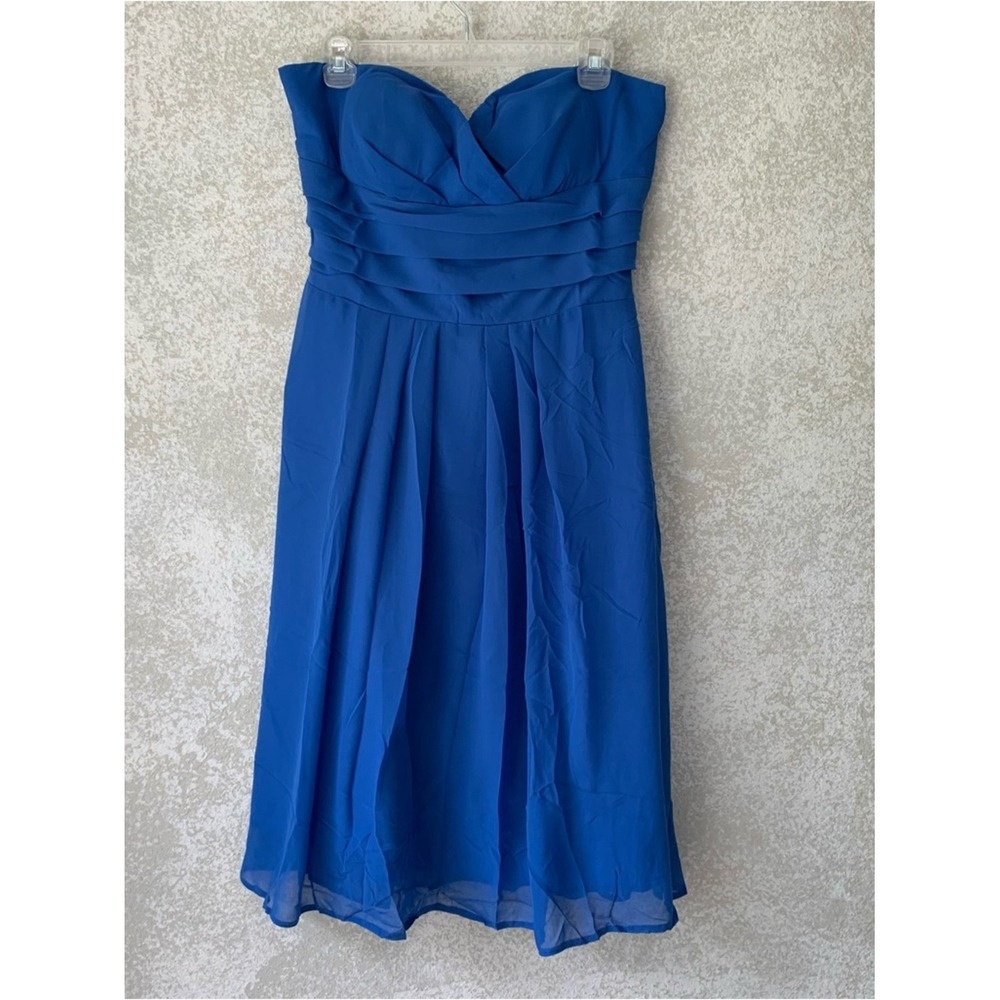 Fashion Apparel Royal Blue Strapless Sweetheart Cocktail Dress Size L